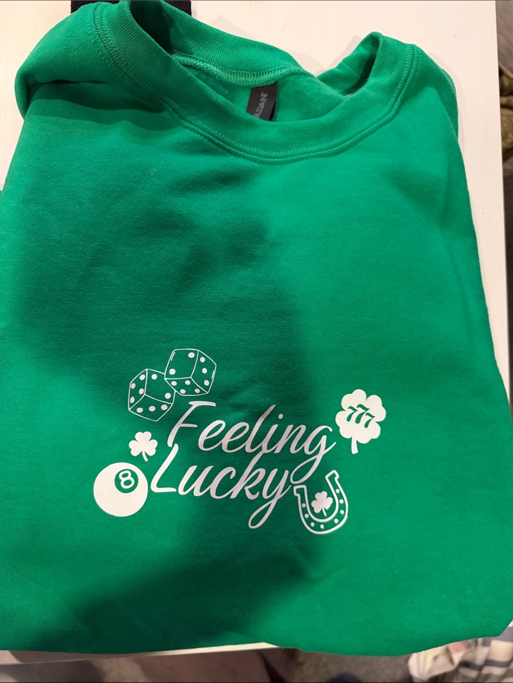 Feeling Lucky Customized Gildan Crewneck